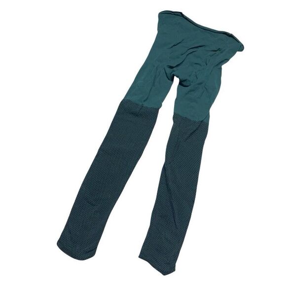 Torrid Forest Green Tiny Checkered Tights N0285 - Picture 3 of 5